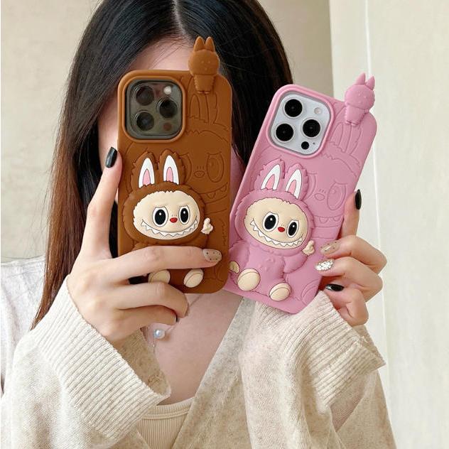 新品 ラブブ スマホケース iPhoneケース かわいい カートゥーン風 ソフトケース 落下防止 耐衝撃 多機種対応 キャラクター風 デコケース ガーリー プレゼント | 