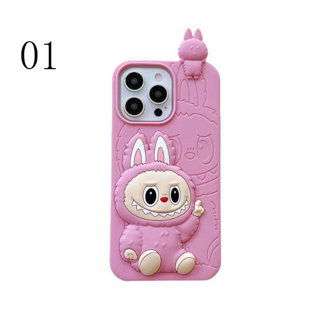 新品 ラブブ スマホケース iPhoneケース かわいい カートゥーン風 ソフトケース 落下防止 耐衝撃 多機種対応 キャラクター風 デコケース ガーリー プレゼント |  | 02