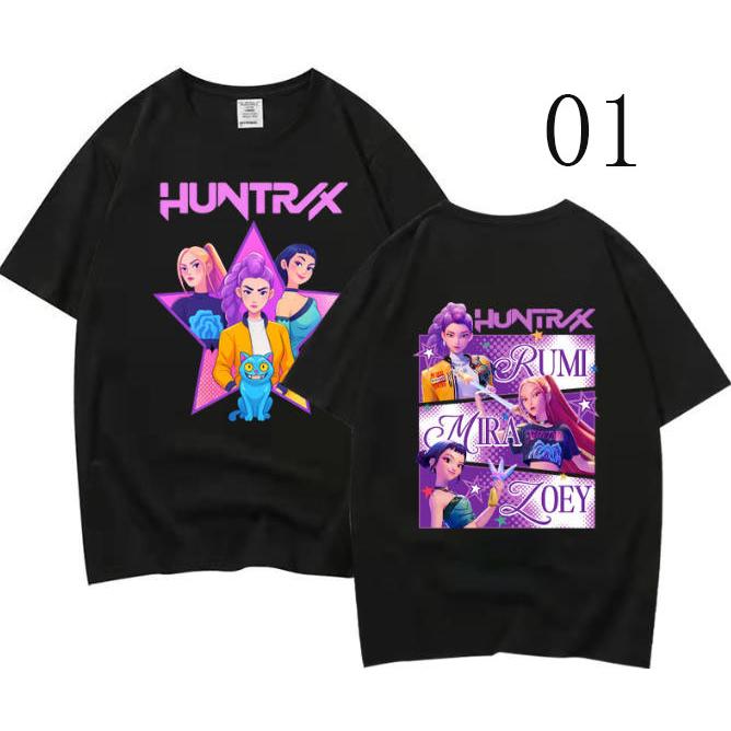 K-POP ガールズ デーモン・ハンター 成人服 半袖Tシャツ 男の子 女の子 