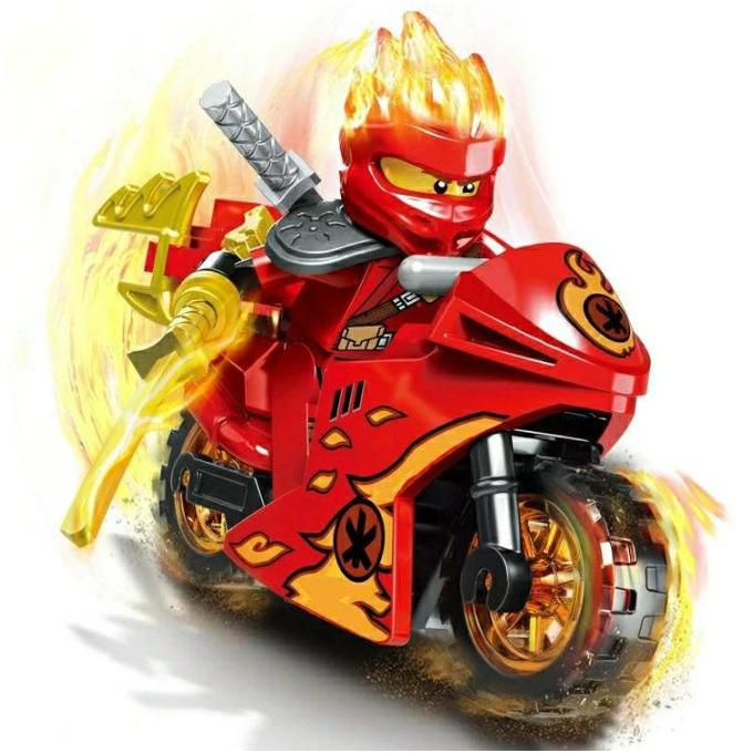 忍者とバイク各8台 レゴブロック ニンジャゴー ミニフィグ 互換品 