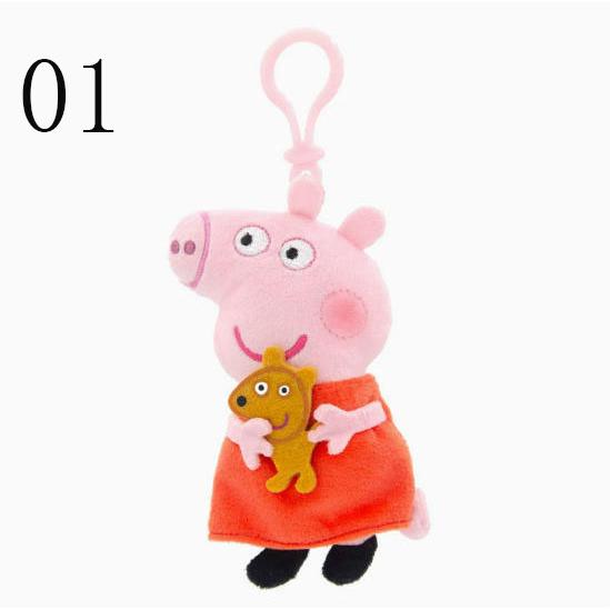 6色 新品ペッパピッグ Peppa Pig ベビー ピンク ブルー キーホルダー