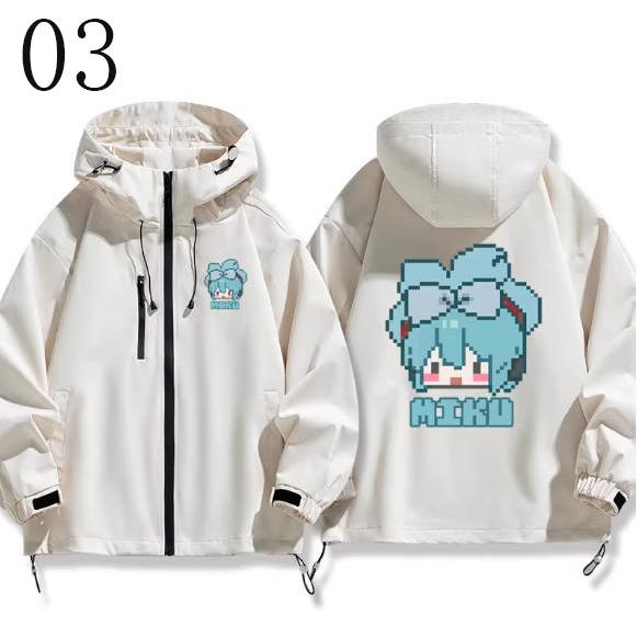 初音ミク風 グッズ ゲーム ジャケット 春秋 男女兼用 パーカー コート 