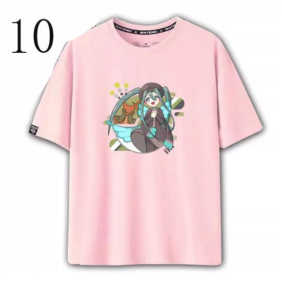 初音ミク風 Tシャツ 半袖 春夏 男女兼用 ペアルック 周辺 大人用 通気