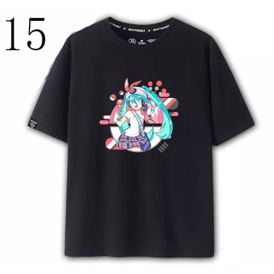 初音ミク風 Tシャツ 半袖 春夏 男女兼用 ペアルック 周辺 大人用 通気