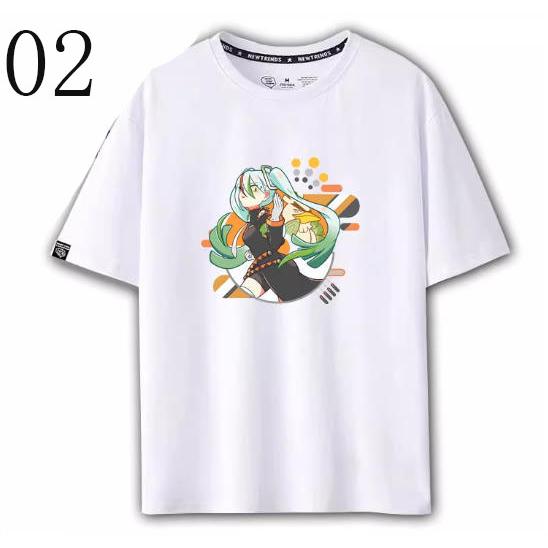 初音ミク風 Tシャツ 半袖 春夏 男女兼用 ペアルック 周辺 大人用 通気