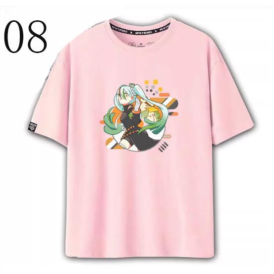 初音ミク風 Tシャツ 半袖 春夏 男女兼用 ペアルック 周辺 大人用 通気