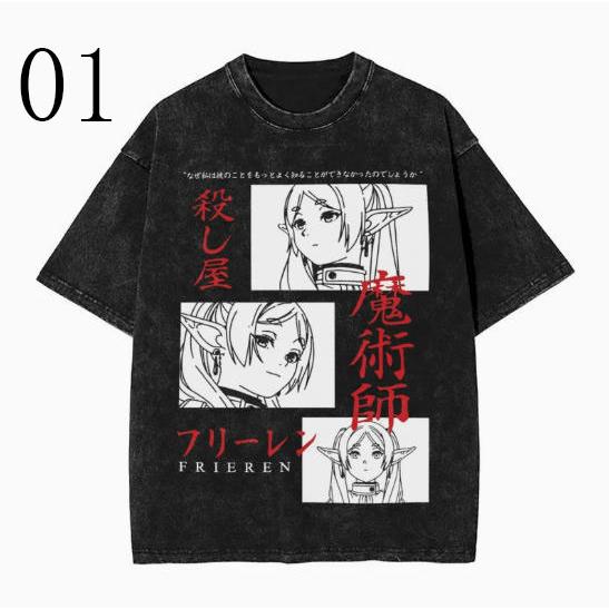送料無料◇ 葬送のフリーレン 風 フリーレン アウラ 半袖 Tシャツ