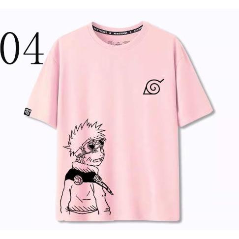 【未使用】NARUTO疾風伝①　Tシャツ　ピンク サイズＬ 新品 NARUTO -ナルト- 半袖 男女兼用 成人用 グッズ cosplay Tシャツ