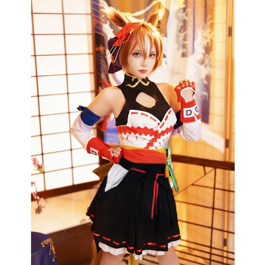 送料無料◇ウマ娘 プリティーダービー 風 ヤエノムテキ コスプレ衣装