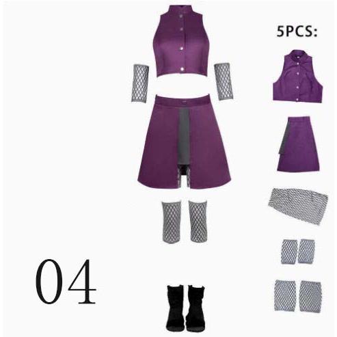 ナルト NARUTO 風 山中いの コスプレ衣装 靴 コスチューム cosplay