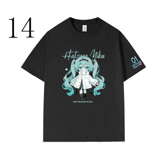 初音ミク 半袖 T シャツ 痛 夏服 綿 ゆったりシルエット アニメ