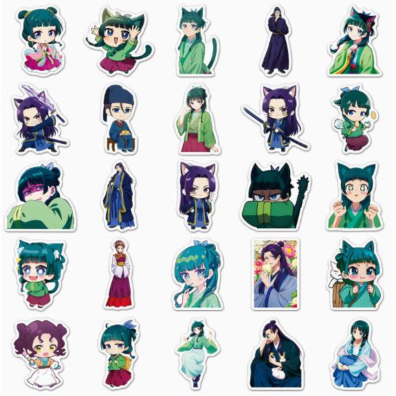 薬屋のひとりごとステッカー 2PCS 100枚入 防水シールQ版 アニメ