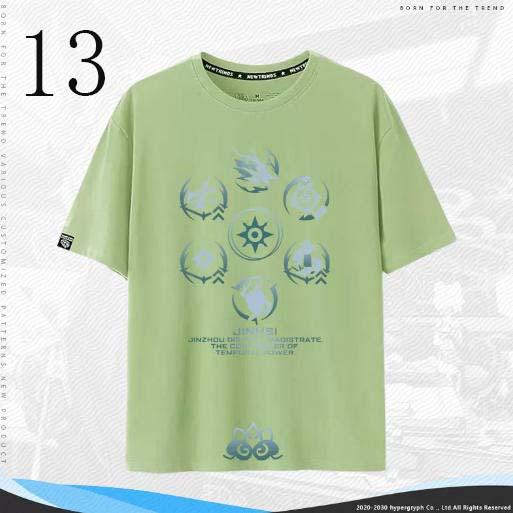 子供服  大人服 鳴潮 Wuthering Waves インシー 共鳴者 コラボ半袖 T シャツ 綿 夏用ルーズトップス ゲームグッズ |  | 13