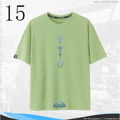 子供服  大人服 鳴潮 Wuthering Waves インシー 共鳴者 コラボ半袖 T シャツ 綿 夏用ルーズトップス ゲームグッズ |  | 15