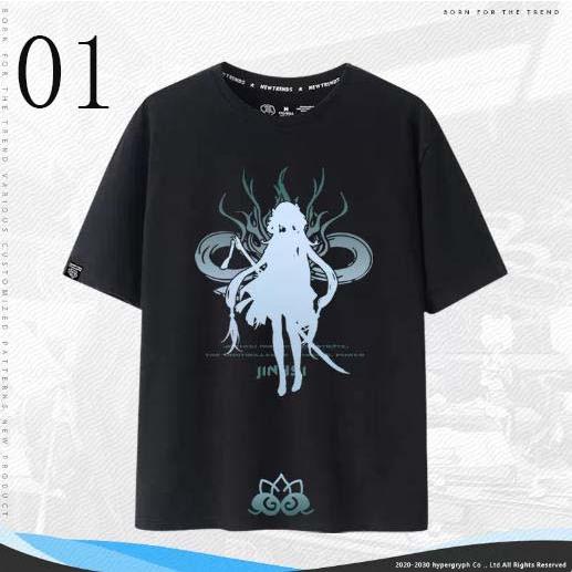 子供服  大人服 鳴潮 Wuthering Waves インシー 共鳴者 コラボ半袖 T シャツ 綿 夏用ルーズトップス ゲームグッズ |  | 01