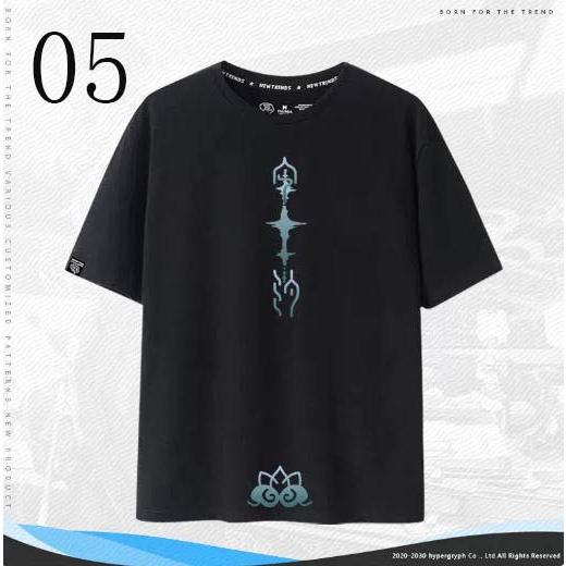子供服  大人服 鳴潮 Wuthering Waves インシー 共鳴者 コラボ半袖 T シャツ 綿 夏用ルーズトップス ゲームグッズ |  | 05