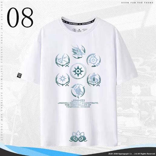 子供服  大人服 鳴潮 Wuthering Waves インシー 共鳴者 コラボ半袖 T シャツ 綿 夏用ルーズトップス ゲームグッズ |  | 08