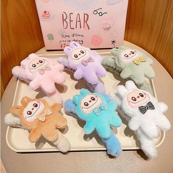 大人気 ラブブ、Labubu、ぬいぐるみ、ペアーセット 新品 Labubu ラブブ ヘアクリップ ヘアアクセサリー 髪飾り ぬいぐるみ