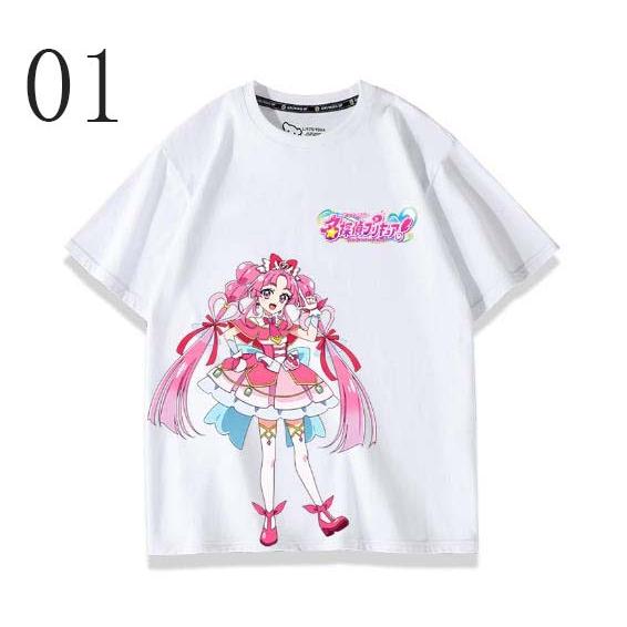 ダメプリ　キュアラン　半袖　tシャツ　白　アニメ　マンガ　イラスト 名探偵プリキュア 明智アンナ 小林ミライ キャラグッズ 半袖 T シャツ