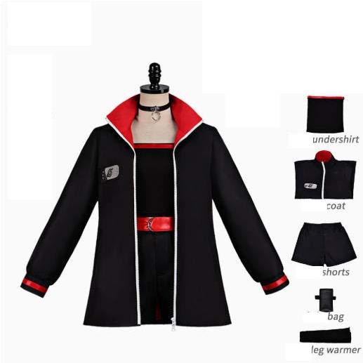 NARUTO コスプレ衣装セット ジャケット 小物付き NARUTO -ナルト- うちは サラダ コスプレ衣装 コスチューム cosplay