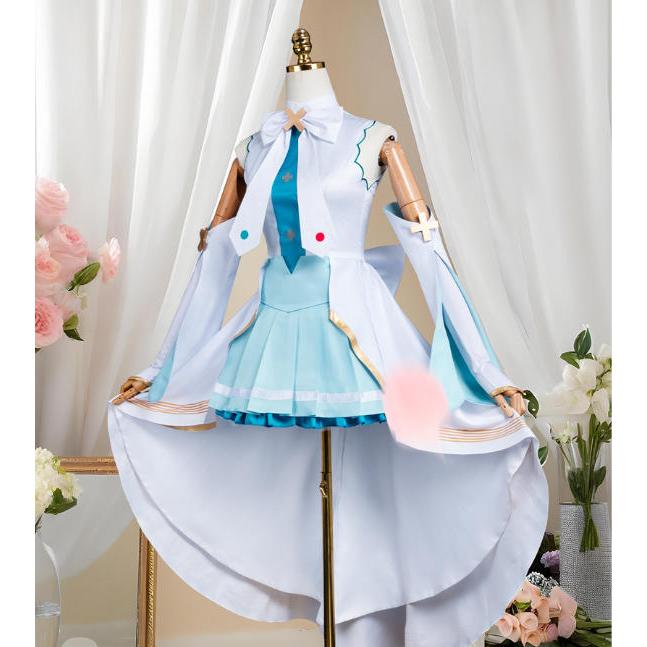 プロジェクトセカイ PJSK 初音ミク 白ネギ衣装 コスプレ衣装 ウィッグ