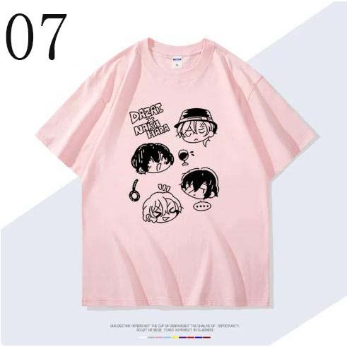 19色 新品 文豪ストレイドッグス 風 太宰治/中原中也 半袖 Tシャツ 上