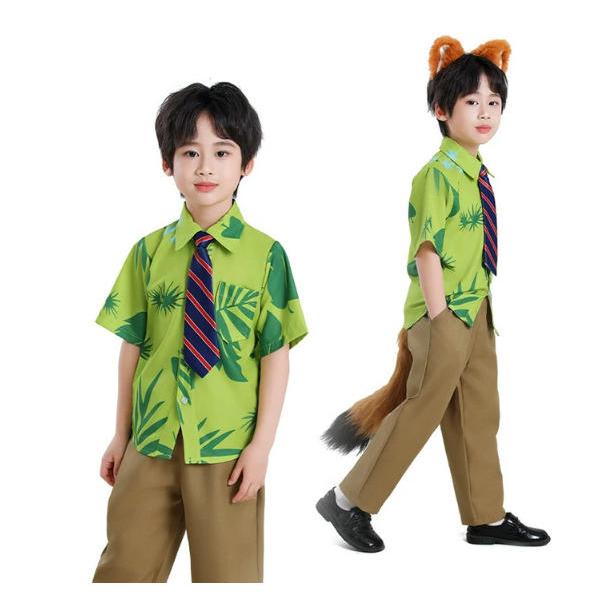 ハロウィン キッズ コスプレ キツネ詐欺師 ニック 子供しっぽ 可愛い