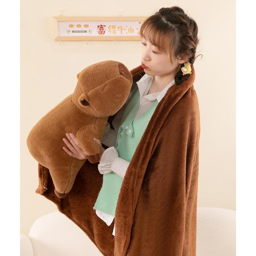 ぬいぐるみ ブランケット付き ギフト クッション 抱き枕 洗える お昼寝