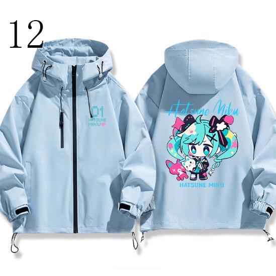 初音ミク風 グッズ ゲーム ジャケット 春秋 男女兼用 パーカー コート