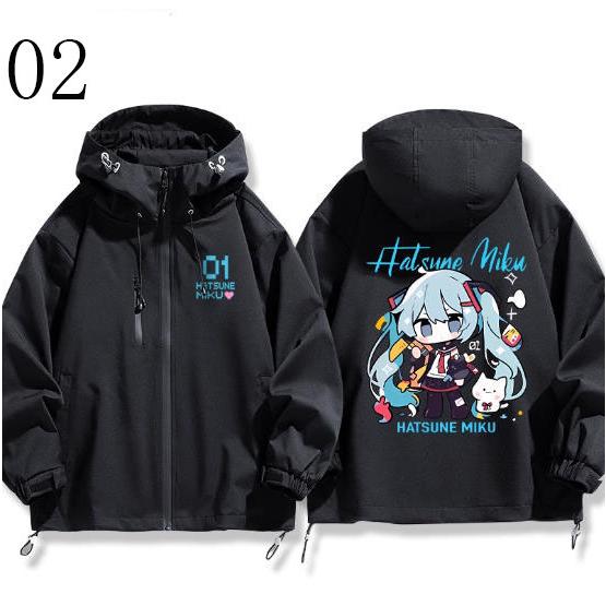 初音ミク風 グッズ ゲーム ジャケット 春秋 男女兼用 パーカー コート