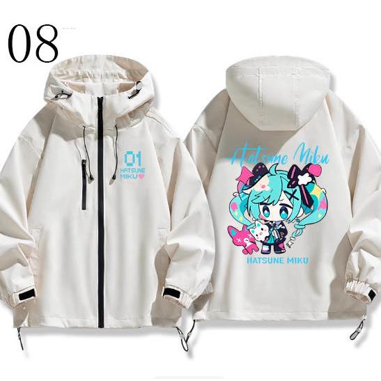 初音ミク風 グッズ ゲーム ジャケット 春秋 男女兼用 パーカー コート