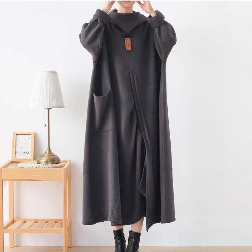 2026新品 ワンピース チュニック 冬 ロング レディース 40代 膝丈 長袖