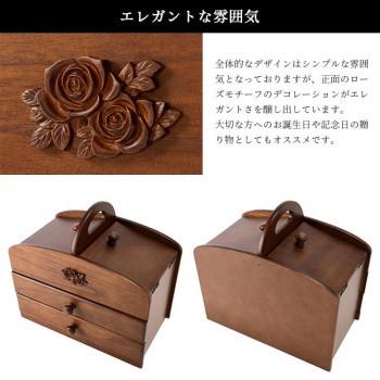 代引・同梱不可　茶谷産業　日本製　木製ソーイングボックス　020-301　｜createfk｜05