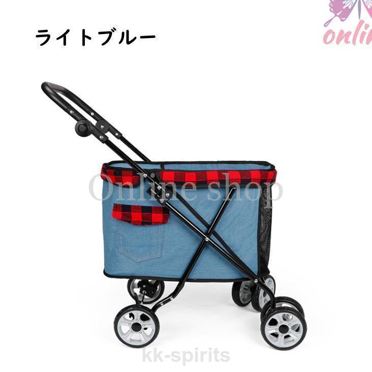 4輪 折りたたみ FCZY 犬 猫 ネコ ドックカート ペットバギー 軽量