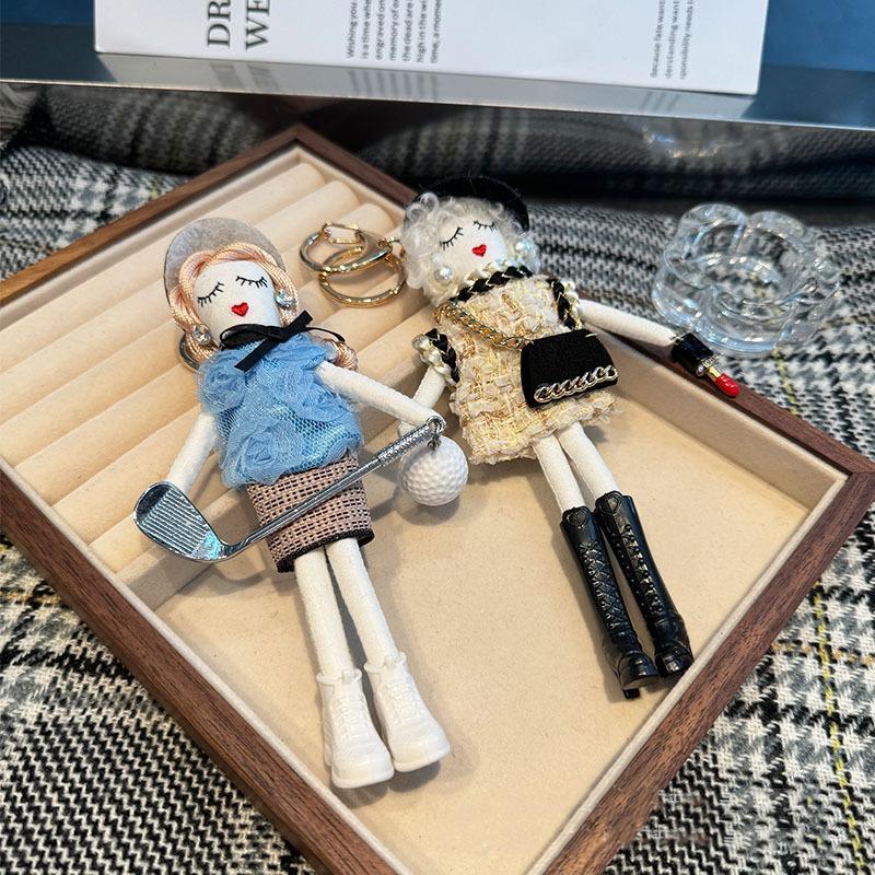 大特価】バッグチャーム キーホルダー ドールチャーム レディース