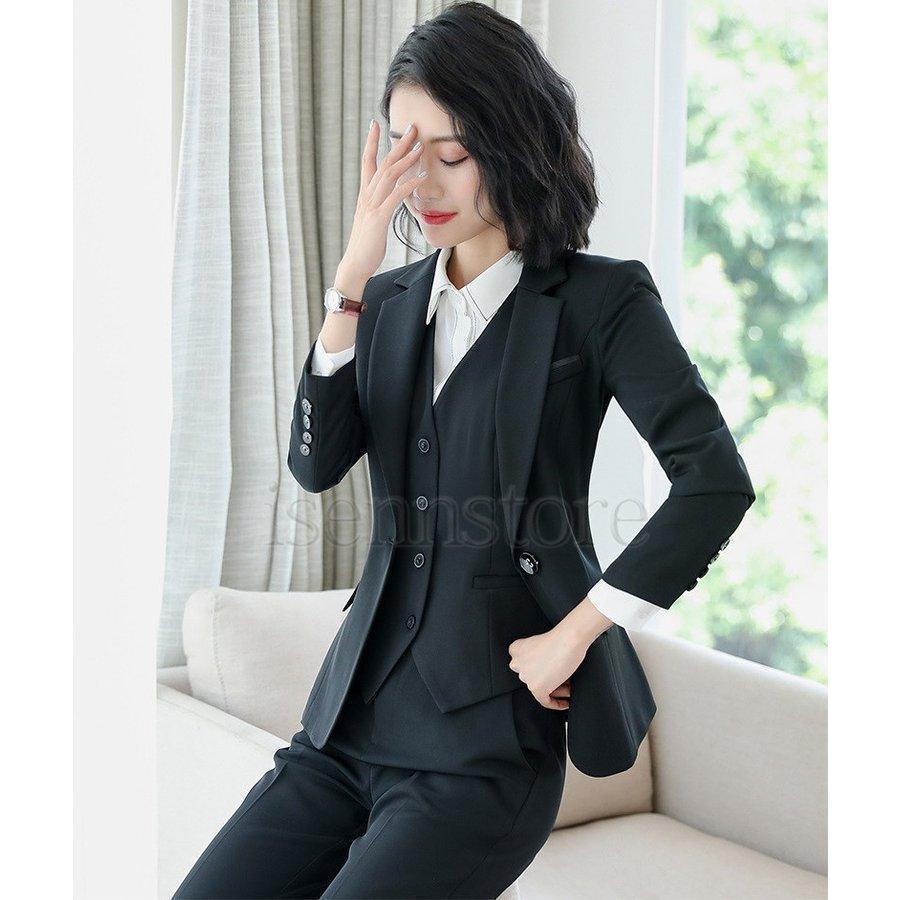 大特価】パンツスーツ 5点セット 大人 女性 ビジネススーツ 1ツボタン