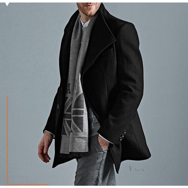 チェスターコート メンズ ウールコート ビジネス ピーコート 40代 50代