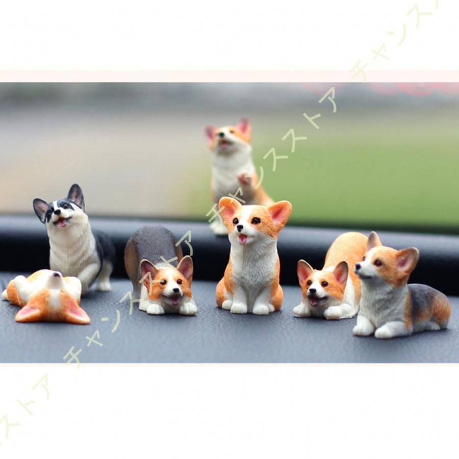 ミニチュア 置物 犬 コーギー クリエイティブ 工芸品 本物