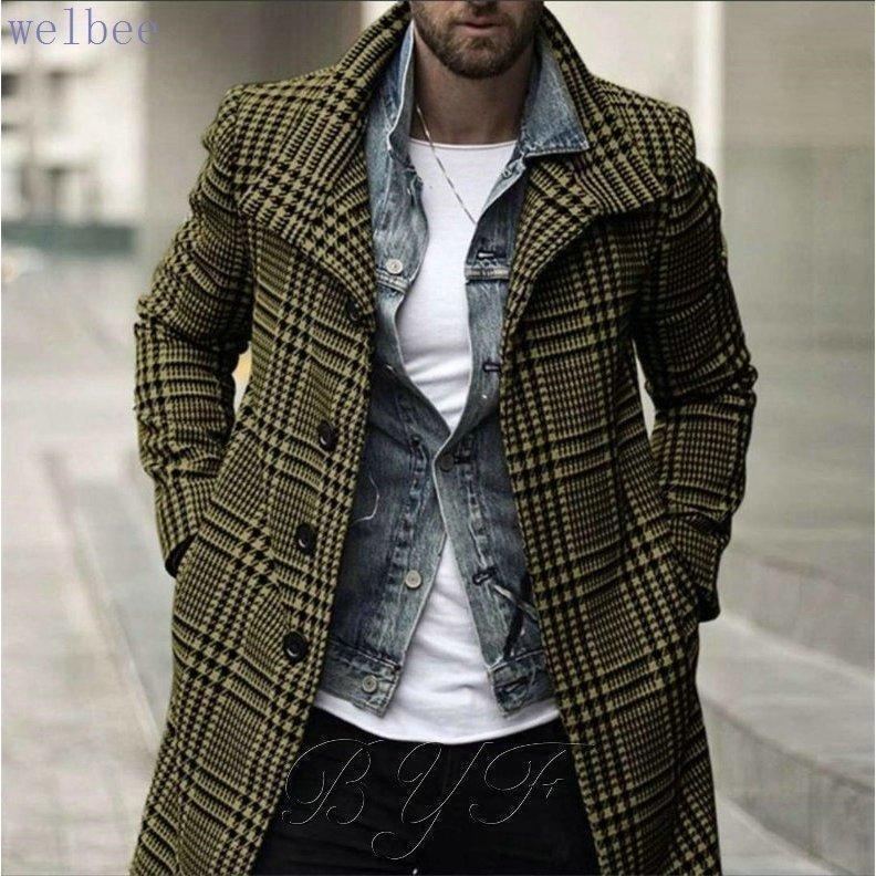 メンズチェスターコートおしゃれトレンチコート50代チェック