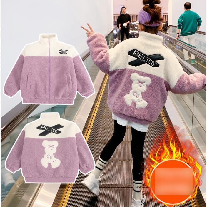 ボアブルゾン ふわふわ パーカー キッズ 女の子 ジャケット 子供服