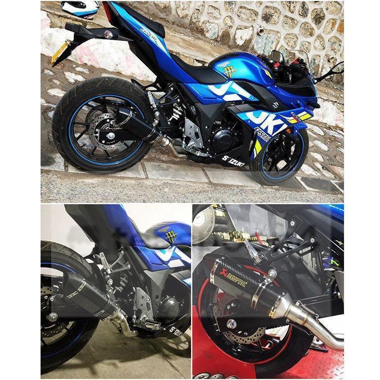 GSX250R　V-Strom250　新品未使用　スリップオンマフラー　ブルー焼き色サイレンサー全長４７センチ　470LINE バイクマフラー スリップオンマフラー バイクサイレンサー GSX250R V