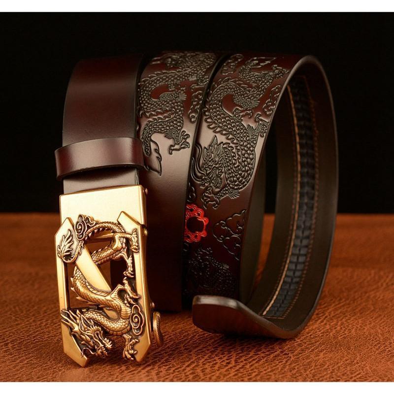 美品✨エトロ ベルト ドラゴン 龍 レザー ブラウン 100㎝ メンズ ベルト メンズ 牛革 紳士ベルト バックル 彫刻 ドラゴン 龍 普段使い