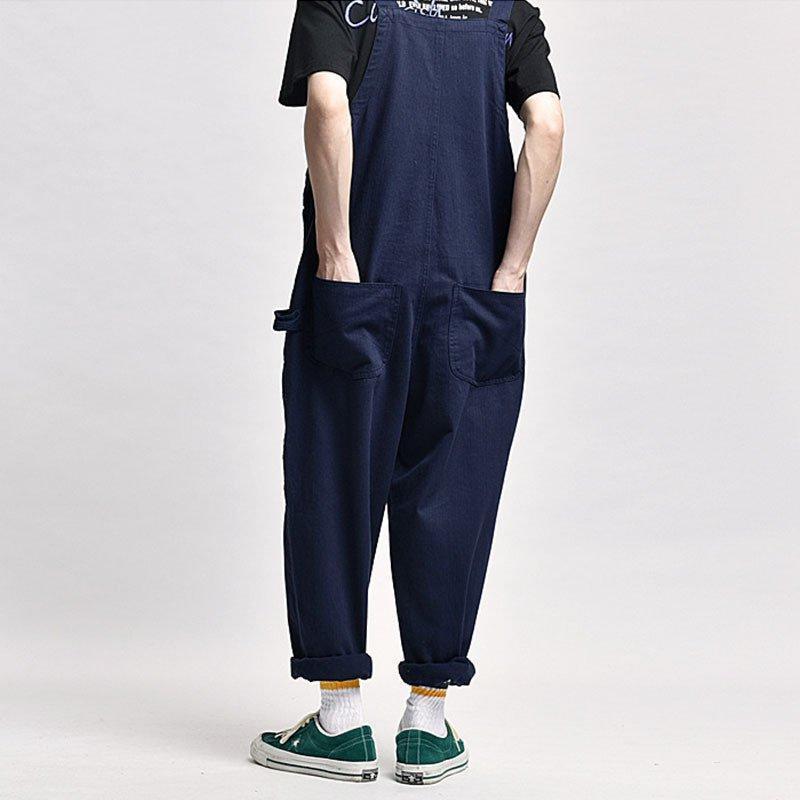 オーバーオール 切り替 メンズ サロペットパンツ ジーンズ つなぎ