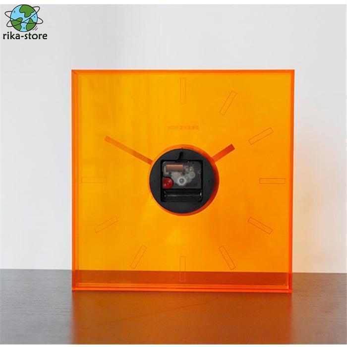 新海天　アクリルクロック 掛け時計 壁掛け時計 アクリル クロック 四角形 おしゃれ