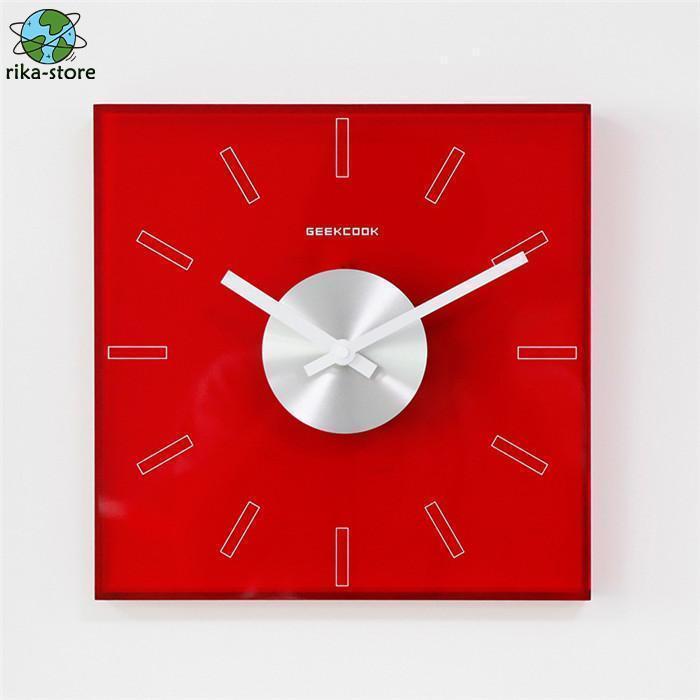 掛け時計 壁掛け時計 アクリル クロック 四角形 おしゃれ