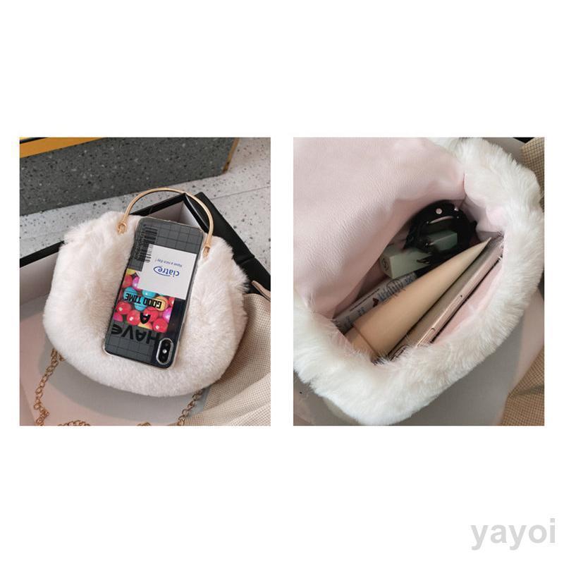 パンパンイ　ショルダーバッグ　２wayバッグ　もこもこバッグ　ミニポーチ付き ファーバッグ ショルダーバッグ レディース ふわふわ もこもこ ミニ