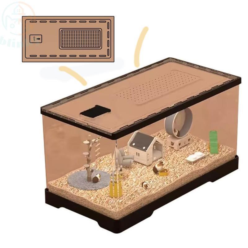 ハムスターケージ 小動物用 透明 アクリル製 通気性 DIY可能