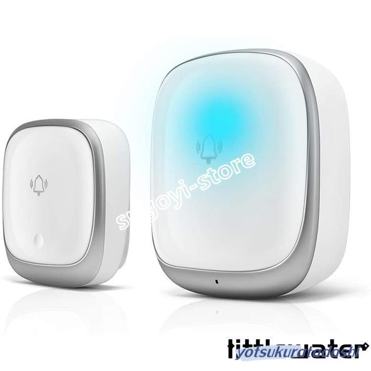 ワイヤレスチャイム 玄関チャイム 電池不要 自動発電 音と光で呼び出し