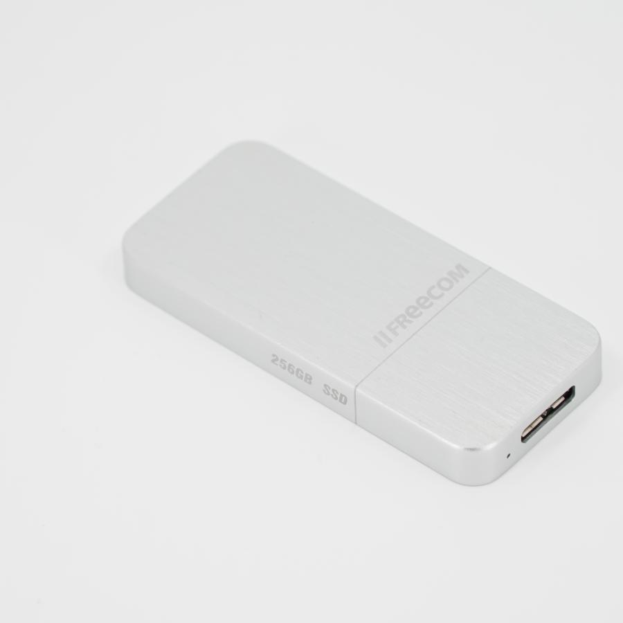 【美品】ポータブルSSD 256GB USB3.0 アルミニウム筐体 Freecom フリーコム シルバー 高速転送 スタイリッシュ 高級感 | フリーコム | 05