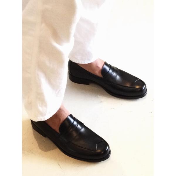 【Motomachi Shoes】“Mチップローファー” ブラック  BLACK メンズ モトマチシューズ スリッポン 靴｜creation-shoes｜07